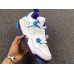 AIR JORDAN 4 RETRO HORNETS WHITE BLUE PURPLE