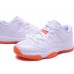 AIR JORDAN 11 RETRO (GS) WHITE ORANGE